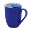 Кружка керамическая с крышкой Velvet Duo, 350 мл, soft touch, темно-синяя фото