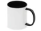 Кружка керамическая со стеклянной ручкой для сублимации Charm, белая / черная фото
