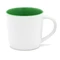 Кружка керамическая Happy, белая / зеленая фото