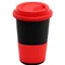 Кружка керамическая Magic To Go, soft touch, 420 мл, черная / красная фото