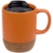 Кружка керамическая с пробковой подставкой Molti Corky Walk, оранжевая фото