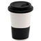 Кружка керамическая с силиконовой манжетой и крышкой Magic To Go, белая / черная фото
