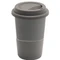 Кружка керамическая с силиконовой манжетой и крышкой Magic To Go, серая фото