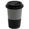 Кружка керамическая с силиконовой манжетой и крышкой Magic To Go, серая / черная фото