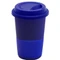 Кружка керамическая с силиконовой манжетой и крышкой Magic To Go, темно-синяя фото