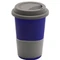 Кружка керамическая с силиконовой манжетой и крышкой Magic To Go, темно-синяя / серая фото