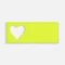 Лейбл из ПВХ с вырезом «Сердце», желтый фото