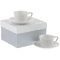 Оптом Набор Altavolo Diamante Bianco ver.2: 2 кружки, два блюдца, белый для нанесения логотипа или надписи Набор Altavolo Diamante Bianco ver.2: 2 кружки, два блюдца, белый фото