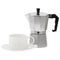 Набор для кофе Clio: гейзерная кофеварка, чайная пара, белый фото
