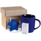 Оптом Набор Less Stress: кружка soft touch, гирлянда, антистресс, синий для нанесения логотипа или надписи Набор Less Stress: кружка soft touch, гирлянда, антистресс, синий фото