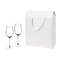 Оптом Набор подарочный Blanche: два бокала для вина, прозрачный / белый для нанесения логотипа или надписи Набор подарочный Blanche: два бокала для вина, прозрачный / белый фото