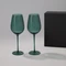 Оптом Набор подарочный Capri : два бокала для вина, зеленый / черный для нанесения логотипа или надписи Набор подарочный Capri : два бокала для вина, зеленый / черный фото
