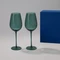 Оптом Набор подарочный Capri : два бокала для вина, зеленый / синий для нанесения логотипа или надписи Набор подарочный Capri : два бокала для вина, зеленый / синий фото