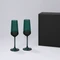Оптом Набор подарочный Emerald: два бокала для шампанского, коробка подарочная, зеленый / черный для нанесения логотипа или надписи Набор подарочный Emerald: два бокала для шампанского, коробка подарочная, зеленый / черный фото