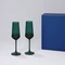 Оптом Набор подарочный Emerald: два бокала для шампанского, коробка подарочная, зеленый / синий для нанесения логотипа или надписи Набор подарочный Emerald: два бокала для шампанского, коробка подарочная, зеленый / синий фото