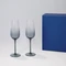 Набор подарочный Mancera: два бокала для шампанского, коробка подарочная, прозрачный / синий фото