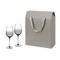 Оптом Набор подарочный Mancera: два бокала для вина с большим подарочным пакетом, прозрачный / серый для нанесения логотипа или надписи Набор подарочный Mancera: два бокала для вина с большим подарочным пакетом, прозрачный / серый фото