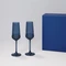 Набор подарочный Sapphire: два бокала для шампанского, коробка подарочная, синий фото