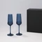 Набор подарочный Sapphire: два бокала для шампанского, коробка подарочная, синий / черный фото