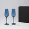 Набор подарочный Toscana: два бокала для шампанского, коробка подарочная, синий / черный фото