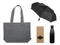Набор подарочный: зонт, термобутылка, шопер, черный фото
