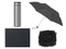 Набор подарочный: зонт, термос, черный / серый фото