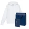 Набор с одеждой Alex: худи, блокнот, ручка, XL, белый / синий  фото