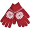 Перчатки для сенсорных экранов Снежинка, размер М, красные фото