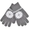 Перчатки для сенсорных экранов Снежинка, размер М, серые фото