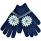 Перчатки для сенсорных экранов Снежинка, размер М, темно-синие фото