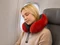 Подушка для путешествий с эффектом памяти Dream, красная фото
