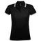 Поло женское Sol's Pasadena Women 200, черное / белое фото