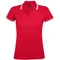 Поло женское Sol's Pasadena Women 200, красное / белое фото