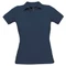 Футболка поло женская B&C Safran Pure, темно-синяя фото
