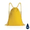 Рюкзак на шнурке из переработанного хлопка XD Collection Impact, 145 г/м2, желтый фото