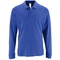Рубашка поло с длинным рукавом мужская Sol's Perfect LSL Men, ярко-синяя фото