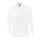 Оптом Рубашка-поло мужская с длинным рукавом Sol's Star, белая для нанесения логотипа или надписи Рубашка-поло мужская с длинным рукавом Sol's Star, белая фото