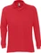Рубашка поло с длинным рукавом мужская Sol's Star 170, красная фото