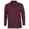 Оптом Рубашка поло с длинным рукавом мужская Sol's Winter II 210, бордовая для нанесения логотипа или надписи Рубашка поло с длинным рукавом мужская Sol's Winter II 210, бордовая фото