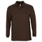 Оптом Рубашка поло с длинным рукавом мужская Sol's Winter II 210, шоколадно-коричневая для нанесения логотипа или надписи Рубашка поло с длинным рукавом мужская Sol's Winter II 210, шоколадно-коричневая фото