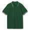 Оптом Футболка поло мужская Unit Virma Stripes, темно-зеленая для нанесения логотипа или надписи Футболка поло мужская Unit Virma Stripes, темно-зеленая фото