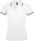 Рубашка поло женская Sol's Pasadena Women 200, белая / голубая фото