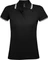 Рубашка поло женская Sol's Pasadena Women 200, черная / белая фото