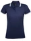 Рубашка поло женская Sol's Pasadena Women 200, темно-синяя / белая фото
