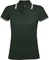 Рубашка поло женская Sol's Pasadena Women 200, белая / зеленая фото