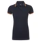 Рубашка поло женская Sol's Pasadena Women 200, темно-синяя / оранжевая фото