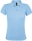 Рубашка поло женская Sol's Prime Women 200, голубая фото