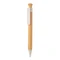 Ручка бамбуковая XD Collection с клипом из пшеничной соломы, светлое дерево/ белая фото