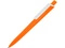 Ручка шариковая пластиковая трехгранная Lateen, оранжевая / белая фото