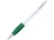 Ручка шариковая из переработанной пластмассы Nash, черные чернила, белая / зеленая фото